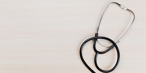 Stethoscope sitting on surface