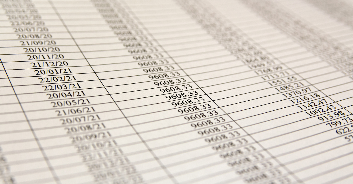 a closeup of a loan repayment agreement schedule