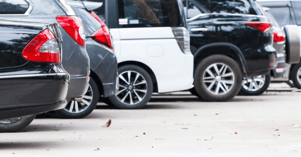 cars on a car lot